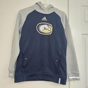Adidas UC Davis Aggies  Men's Game Built Navy Blue Sideline Hoodie Size S pocket